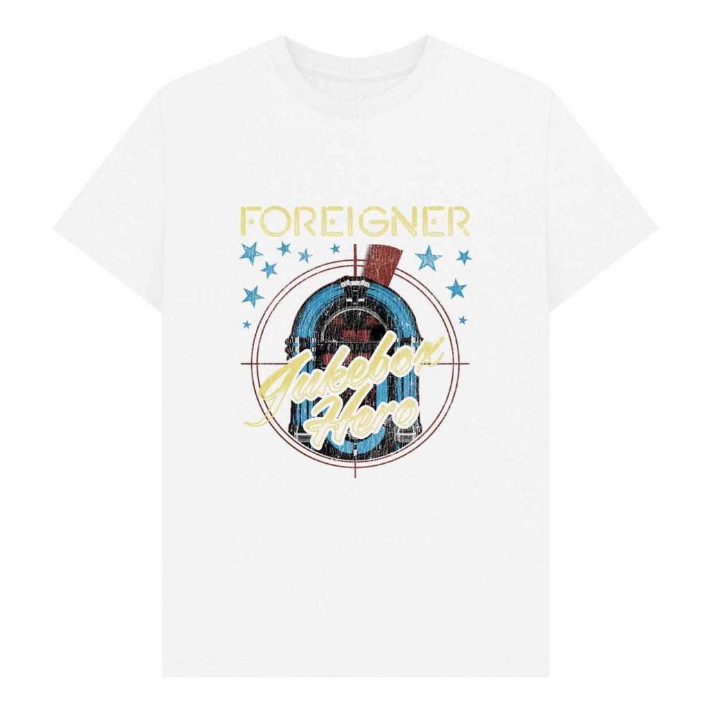 Foreigner Unisex Adult Jukebox Graphic T-Shirt