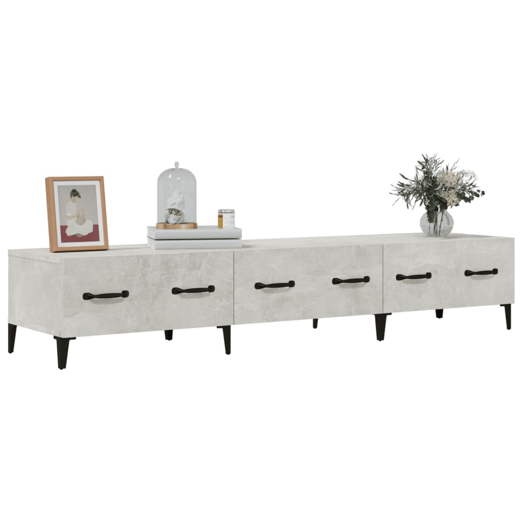 TV Stand Concrete Grey 150 x 34.5 x 30 cm Engineered Wood