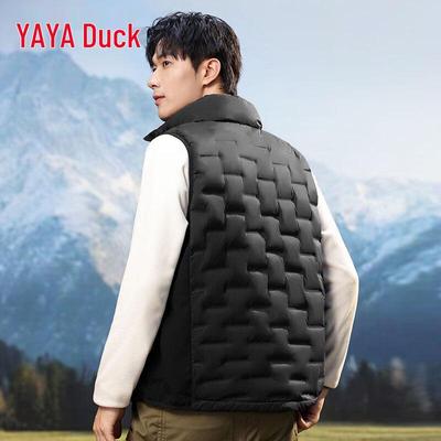 Men's Lightweight Duck Down Vest with Stand Collar