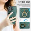 MAGKING K1 Series For iPhone 16 Plus Magnetic Case PC+TPU+PU Phone Cover with Card Holder Kickstand