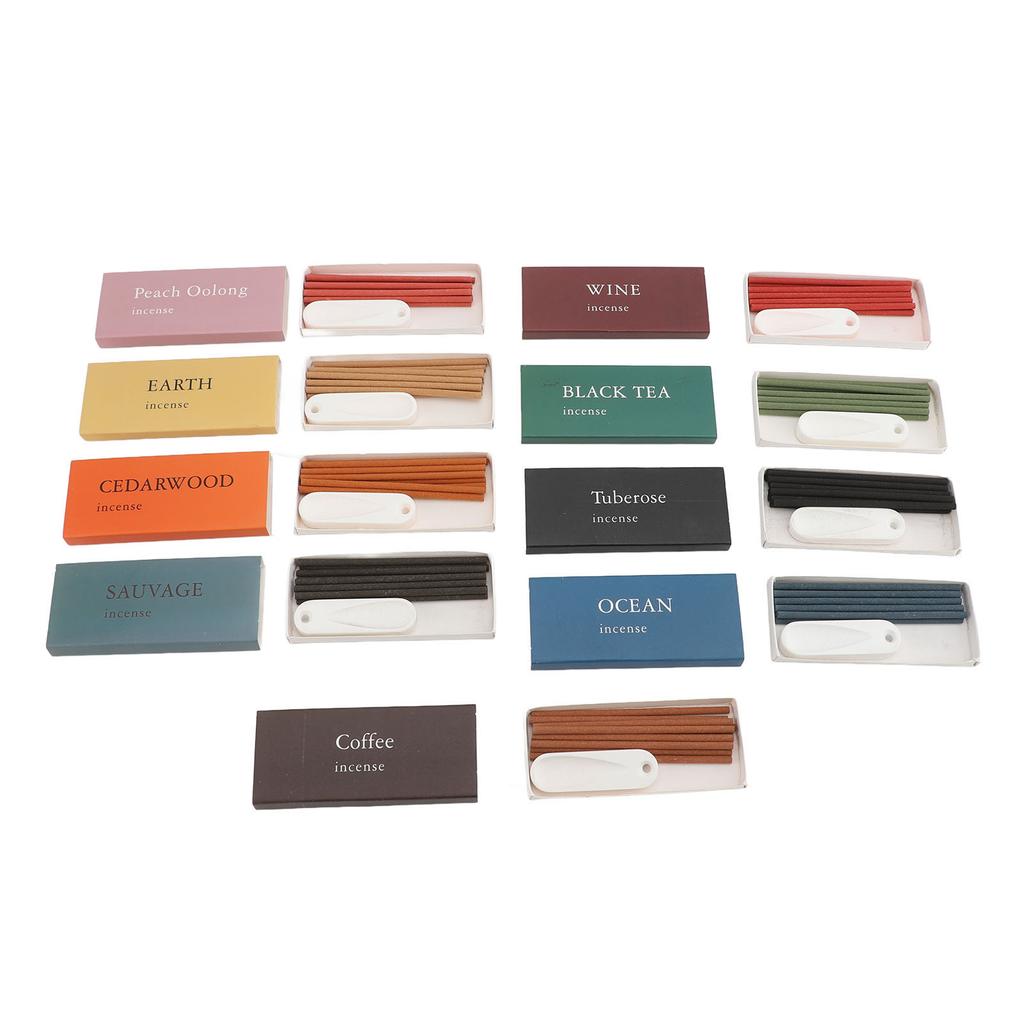 9 Boxes 90Pcs Incense Sticks Scented Stick Set with Holder for Meditation Yoga Relaxation
