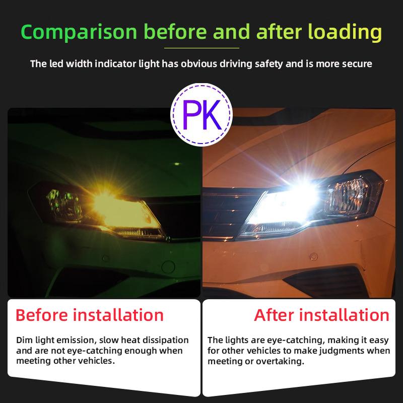 2PCS For Dodge Durango 2008-2021 Car Led Bulb T10 W5W width lights side marker position Signal Lamp 12V 24V Clearance Lights