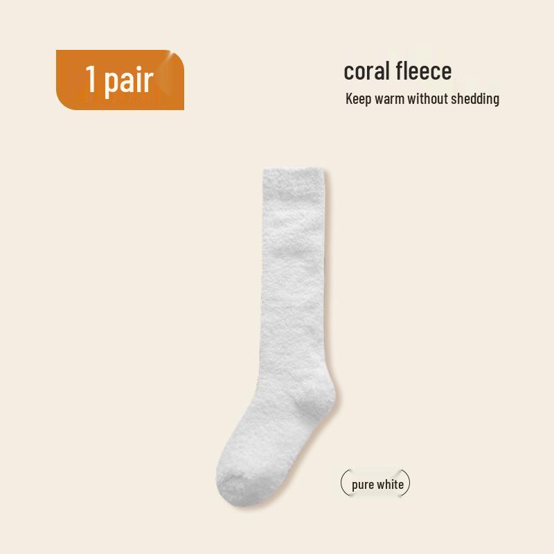 Women's Winter Cozy Plush Mid-Tube Socks - Thick, No-Shed, and Perfect for Home or Sleep