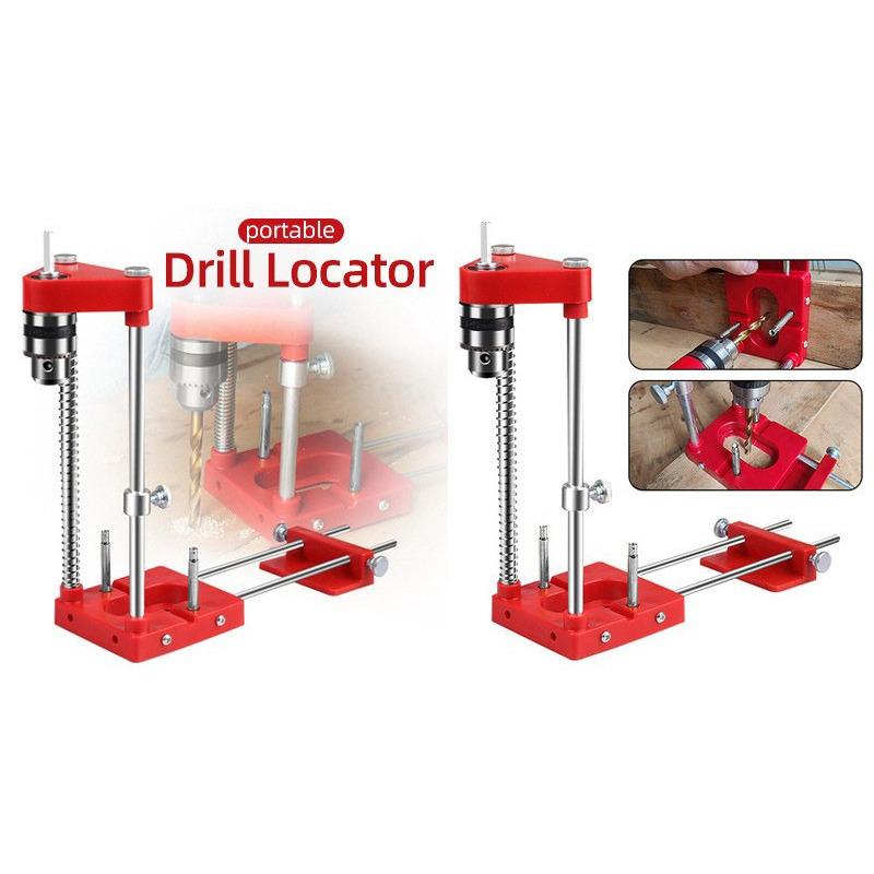 Adjustable Woodworking Drill Locator Hole Punch Template Tool for Precise Drilling and Punching in Furniture Making and DIY