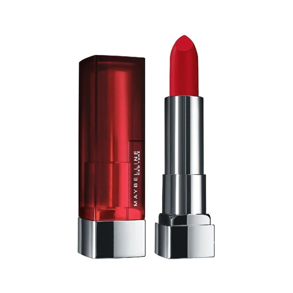 Maybelline New York Matná rtěnka 3,9g 640 Red Liberation Krémová Hydratační Dlouhotrvající Výrazná barva na rty