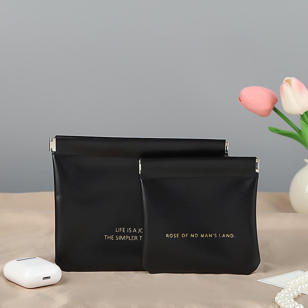 Spring Clip Red Envelope Multifunction Organizer: Portable Data Cable & Jewelry Holder with Auto Closure Coin Pouch