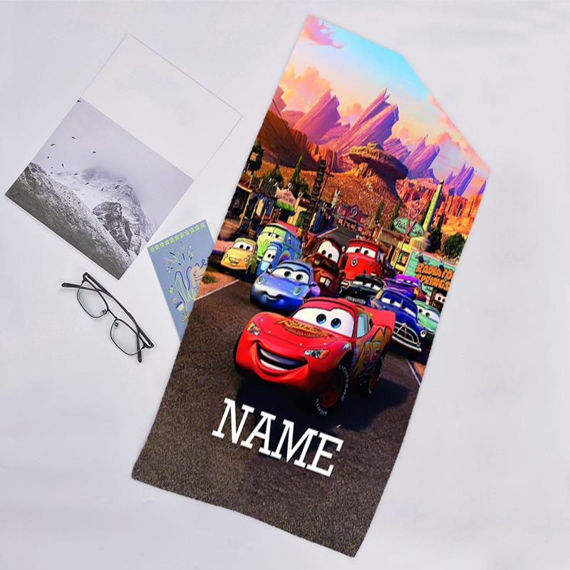 1pc Cars2 Beach Towel with Custom Name, Beach/Swimming/Bath/Picnic/Camping Towel, Suitable for Seaside Beaches