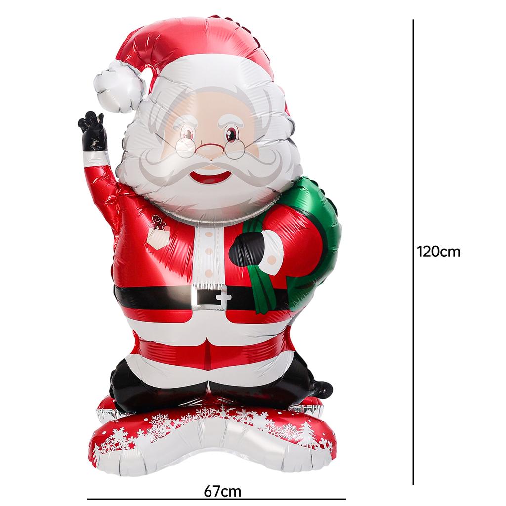 3D Standing Christmas Tree Cookie House Gingerbread Man Santa Claus Xmas Party Decoration Aluminum Film Balloons Props Gifts