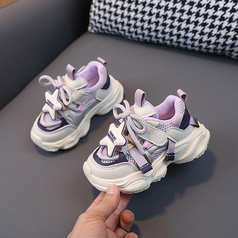 Boys' Soft-soled Sports Shoes, Girls' Lightweight Running Shoes, Breathable Mesh Shoes for Toddlers, New Spring Toddler Shoes