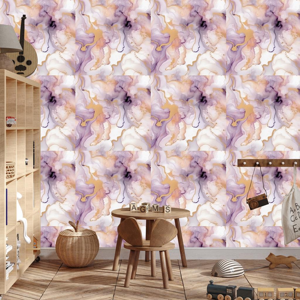 Ink Wallpaper Light Gray and White for Living Room and Bedroom 50x1000