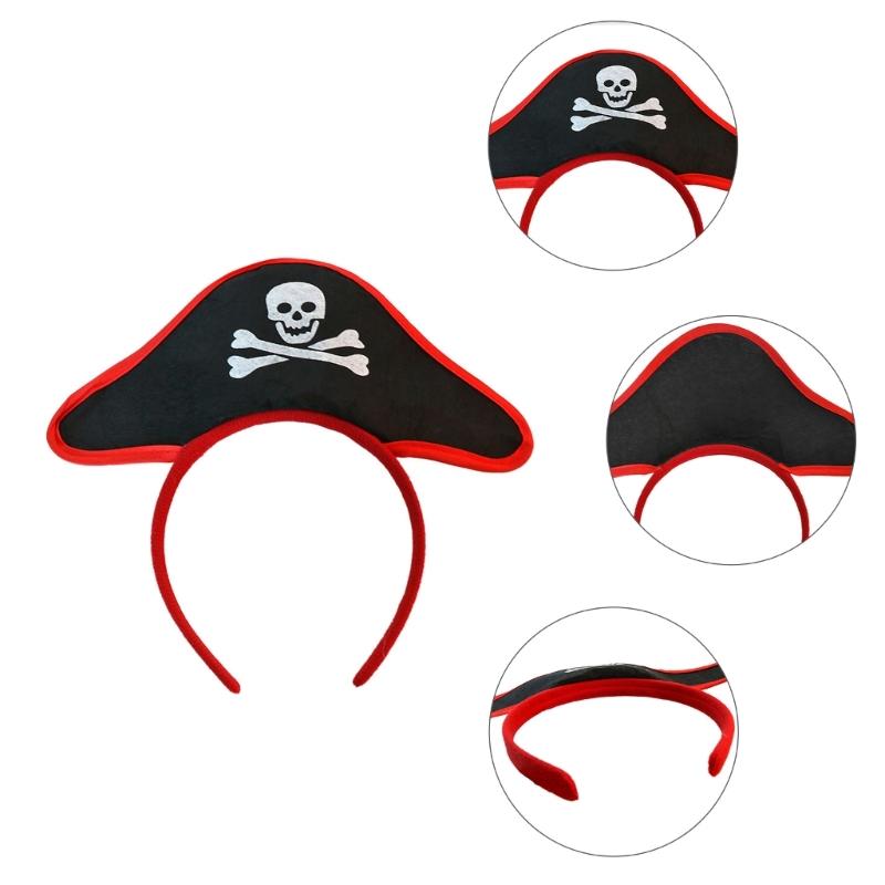Pirate Hat Headband Halloween Pirate Headband Halloween Tiaras And Crown Hair band Day of Dead Headband Masquerade