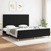 vidaXL Bed Frame Without Mattress Black 180x200 Cm Fabric