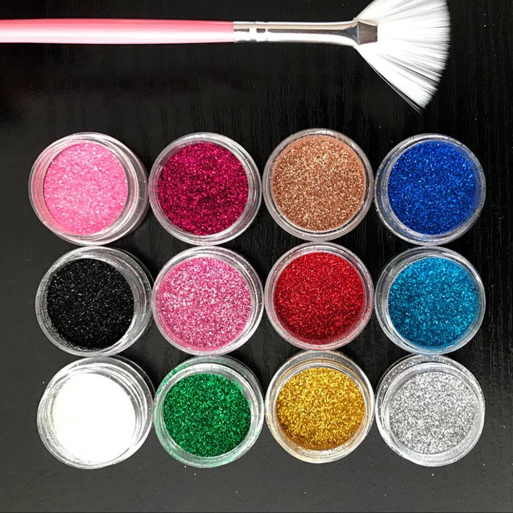 Color Nail Art Glitter Nail Sequins Decoration Tool Glitter for Gel Nail Art Set