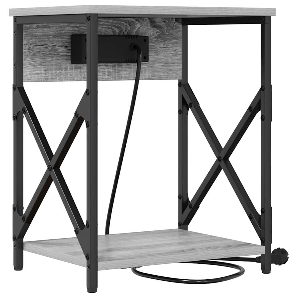 Nightstand Set (2 pcs) Grey Sonoma 41 x 31 x 51 cm Particleboard