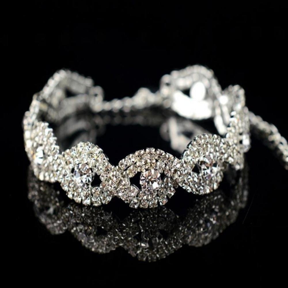 Dámske šperky Elegantný luxusný rakúsky krištáľový náramok Dámsky kamienkový náramok Infinity