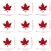 10pcs Red Maple Leaf Mini Embroidered Patches | Set for DIY Decor | On Jackets, Clothing, Backpacks, Hats, and Shoes