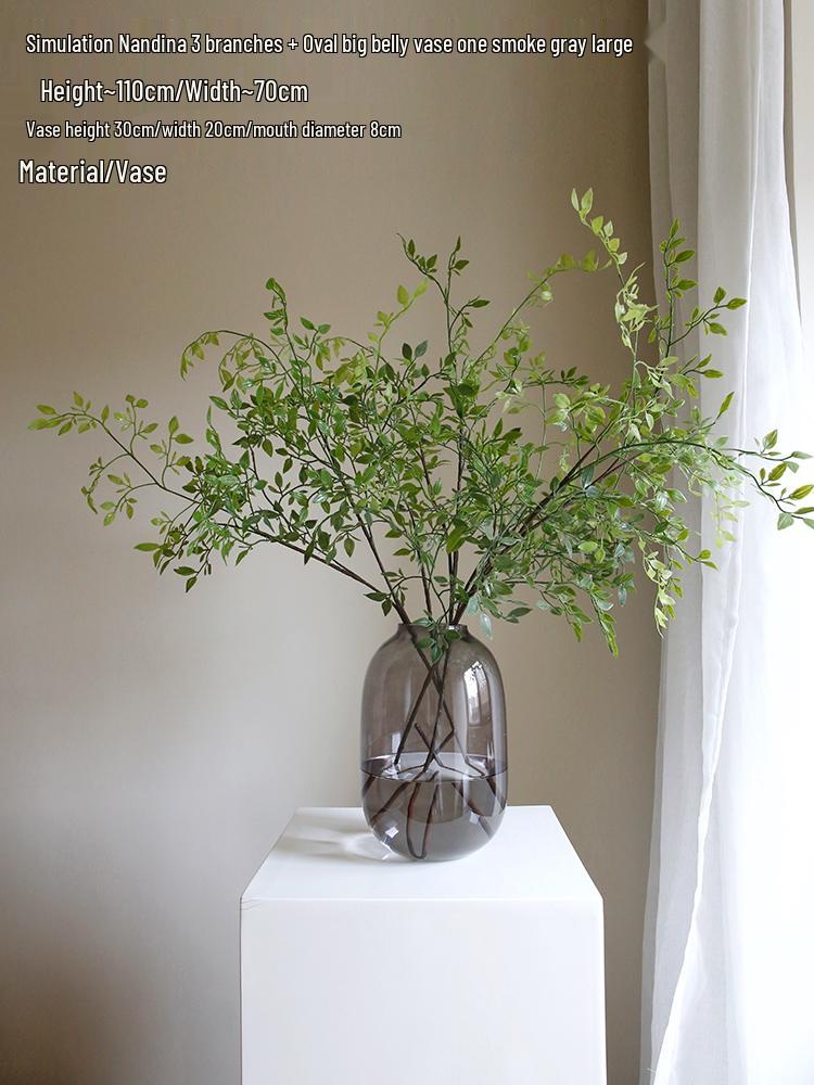 Nandina Green Artificial Flower Arrangement - Decorative Living Room Ornaments