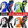 Set echipament motocross pentru copii Kituri Tricou Pantaloni Tineret copil verde Motocicletă negru 3 4 5 6 7 8 9 10 ani Costum off-road albastru portocaliu Enduro cross băiat fată