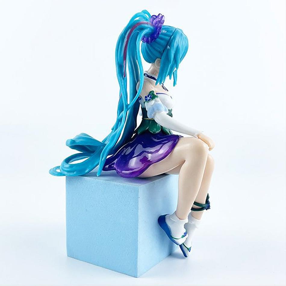 15cm Anime Figure Hatsune Miku Morning Glory Fairy Noodle Stopper Miku Action Figure PVC Collection Model Ornament Toys Gifts