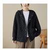 Casual Splicing Long Sleeves Pocket Baseball Uniforms Autumn Winter Woman Korean Loose Cotton Clothing