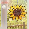 Vintage Sunflower Suncatcher 2D Acrylic Window Hanging, Sunflower Wall Decor for Kitchen Office Garden Decor, Sunflower Gifts