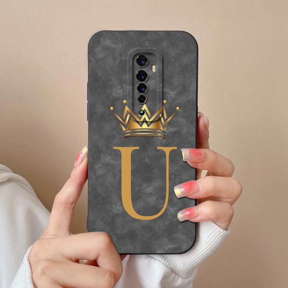For Oppo Reno 2 2Z 2F Phone Case Creative Letters Camera Protection Bumper For Oppo Reno2 Soft Smooth Liquid Silicone Back Cover