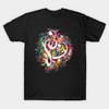 Men Black Print T-shirt I Love Music Treble Bass Clef Heart No-Cut Transfer Paper Print Cotton Tshirt