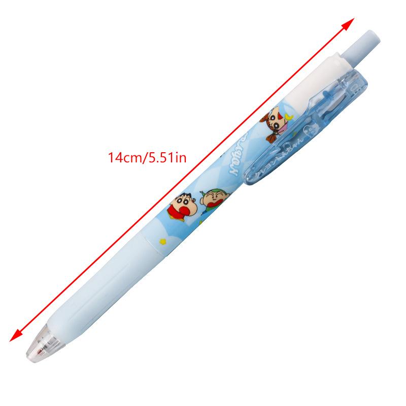 6Pcs Cartoon Crayon Shin-Chan Pressing Neutral Pen Kawaii Children Writing Pen Quick Drying Gel Pen Student Stationery Gift