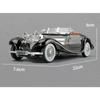 1/24 Mercedes Benz 1936 500K Classic Vintage Alloy Diecast Car Model Sound Car