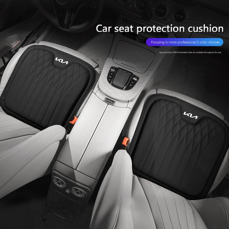 Nappa Leather Car Seat Cushion Cover Waist Pillow Accessories For KIA K5 K9 Sorento Ceed Sportage Carnival Stinger Forte Niro