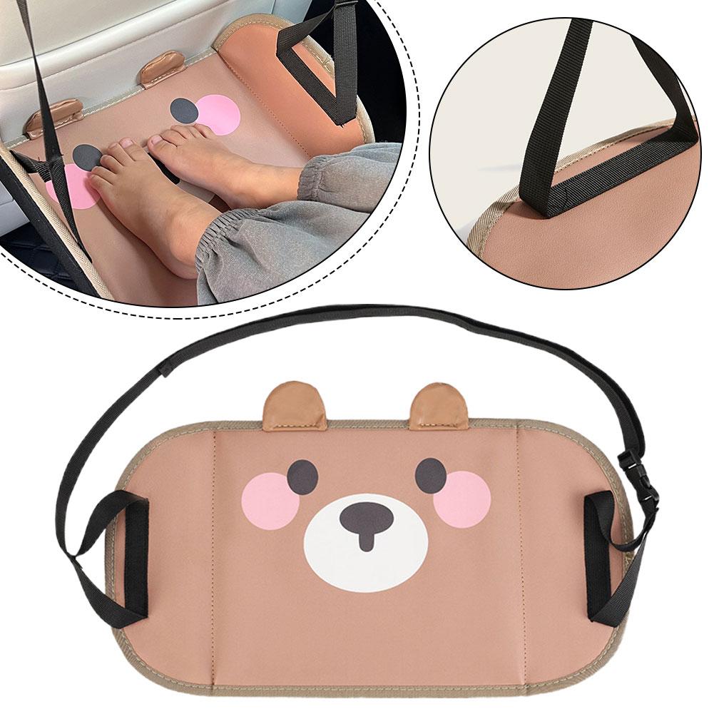 Universal Bear Car Travel Rest Foot Mat Portable Auto Backseat Suspension Hammock Foot Tool Car Travel Seat Foot Support Adjust