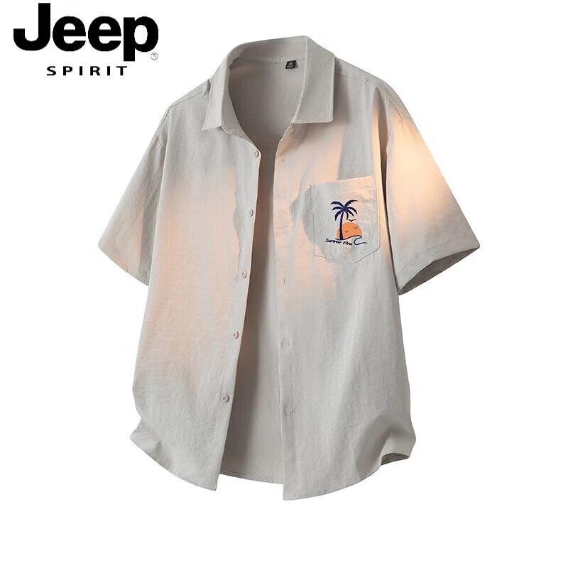 

Мужская дышащая повседневная рубашка с коротким рукавом JEEP SPIRIT XL