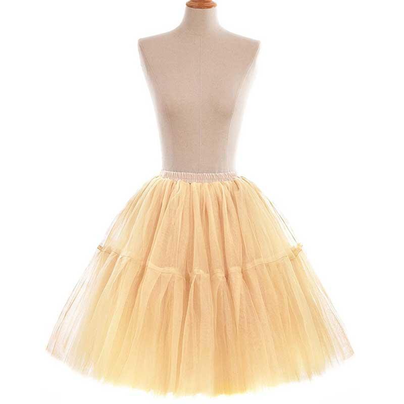 Gonna In Tulle Vintage 5 Strati Per Donna: Sottoveste Tutù Da Ballo, Costume Carnevale