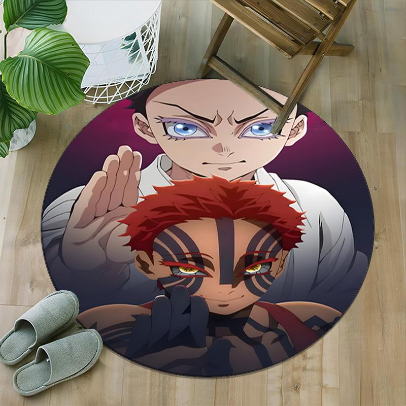 1pc Akaza  Carpet, Round Rug, Comfortable, Suitable for Entryways, Living Rooms, Office, And Bedrooms, Christmas Decoration