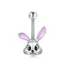 Fashion Stainless Steel Animal Shaped Pendant Belly Button Piercing Ring Ornament For Women Body Jewelry