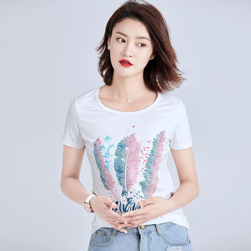 T-shirt a maniche corte a righe stile coreano da indossare sotto girocollo primavera da donna Ins moda donna top ampio taglia grande