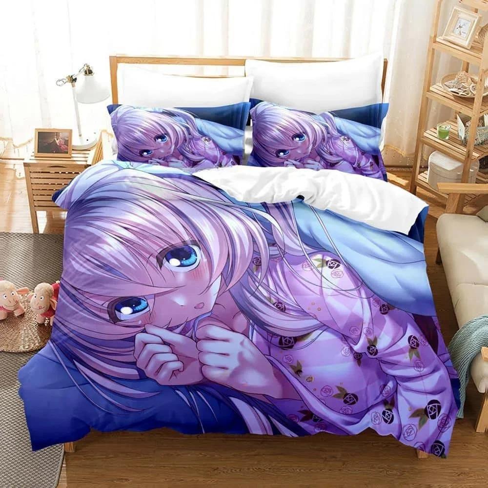 Comfortable Anime Print Duvet Cover Set With Duvet Cover And Pillowcases Single Twin Full Queen King Sizes For Adults And Kids