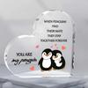 Contemporary Heart Plaque - Romantic "You Are My Penguin" Gift for Him or Her, Anniversary Wedding Love Message Decorative Sign & Couples' Keepsake,