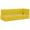 L Shaped Bed Frame with Headboard Yellow 80 Cm X 200 Cm Velvet