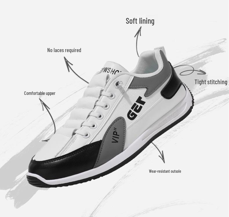 2025 Men's Versatile Slip-On Sneakers: Fashionable, Lightweight, Casual Running Shoes for Spring & Autumn
