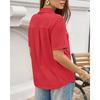 Nouveau haut polo décontracté simple à manches courtes de couleur unie pour femme