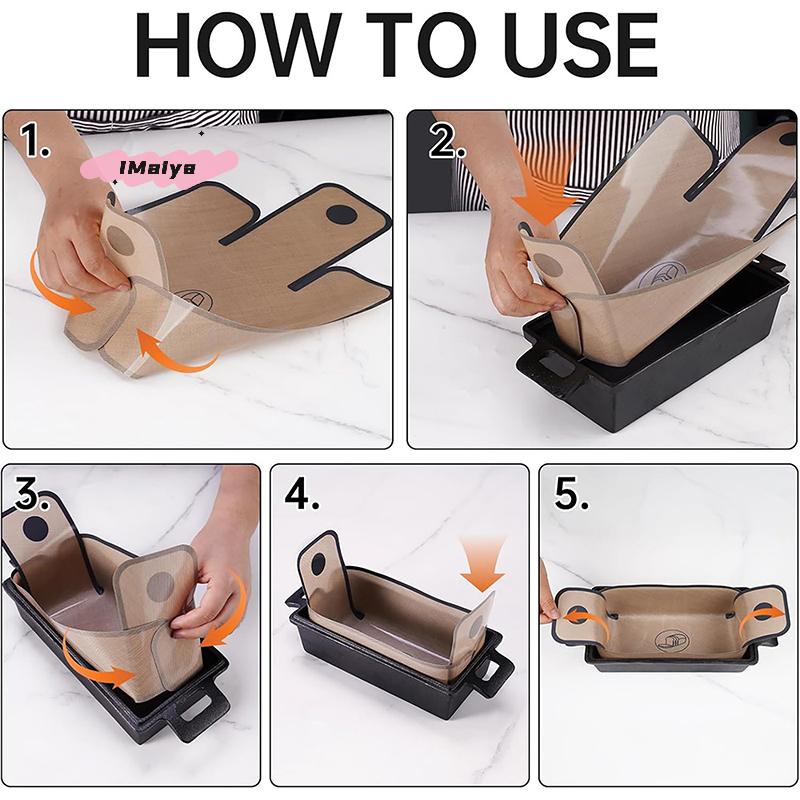 M-1Pc Silicone Bread Loaf Pan 22.86x12.7cm Food Grade Non-Stick Easy Clean High-Temperature Resistant Baking Mold