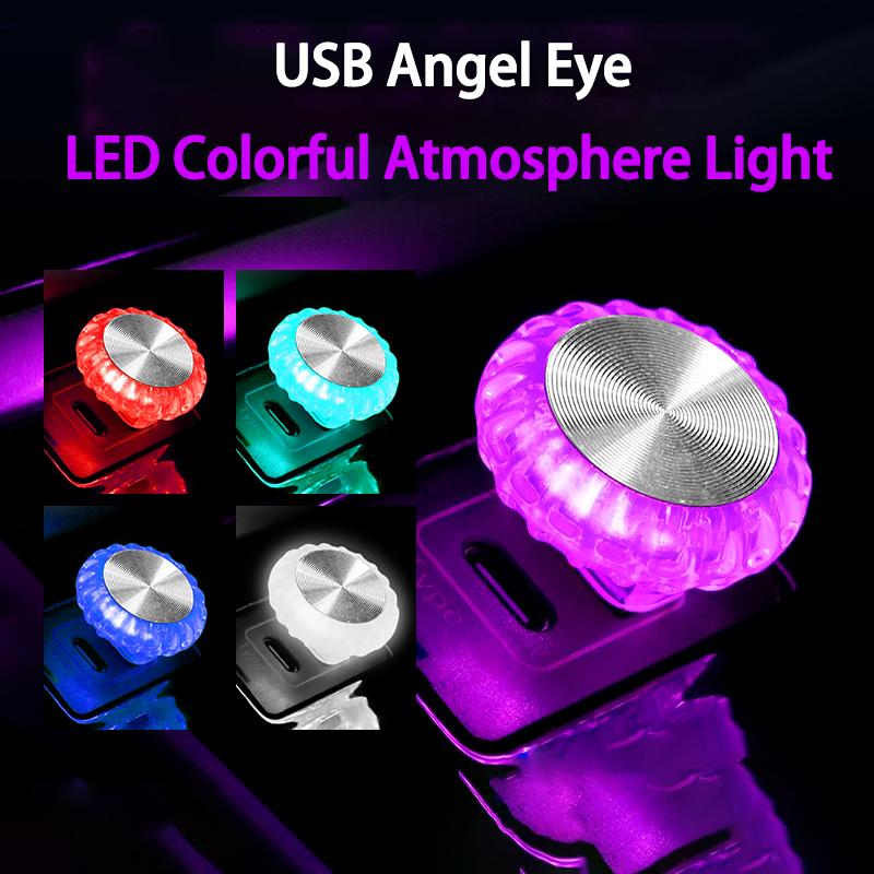 Luz LED de Ambiente USB para Carro RGB Luz Ambiente Mini Lâmpadas Noturnas Decorativas Para Luz de Ambiente Interior de Carro Luz de Computador Plug and Play