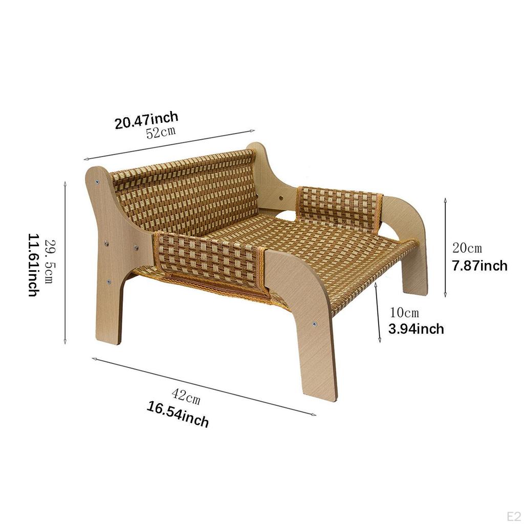 Cat Sofa Bed Kitten Scratching Comfortable Anti Slip Decorative Raised recliner for Small