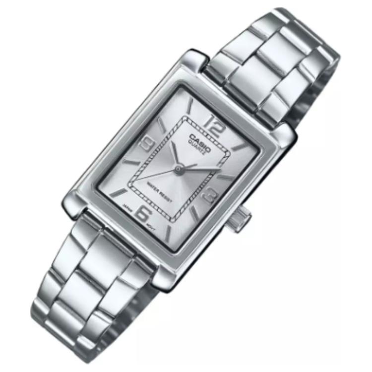Casio Fashion Trend Quartz Movement Stainless Steel Strap Watch Women watches Silver LTP-1234DD-7A
