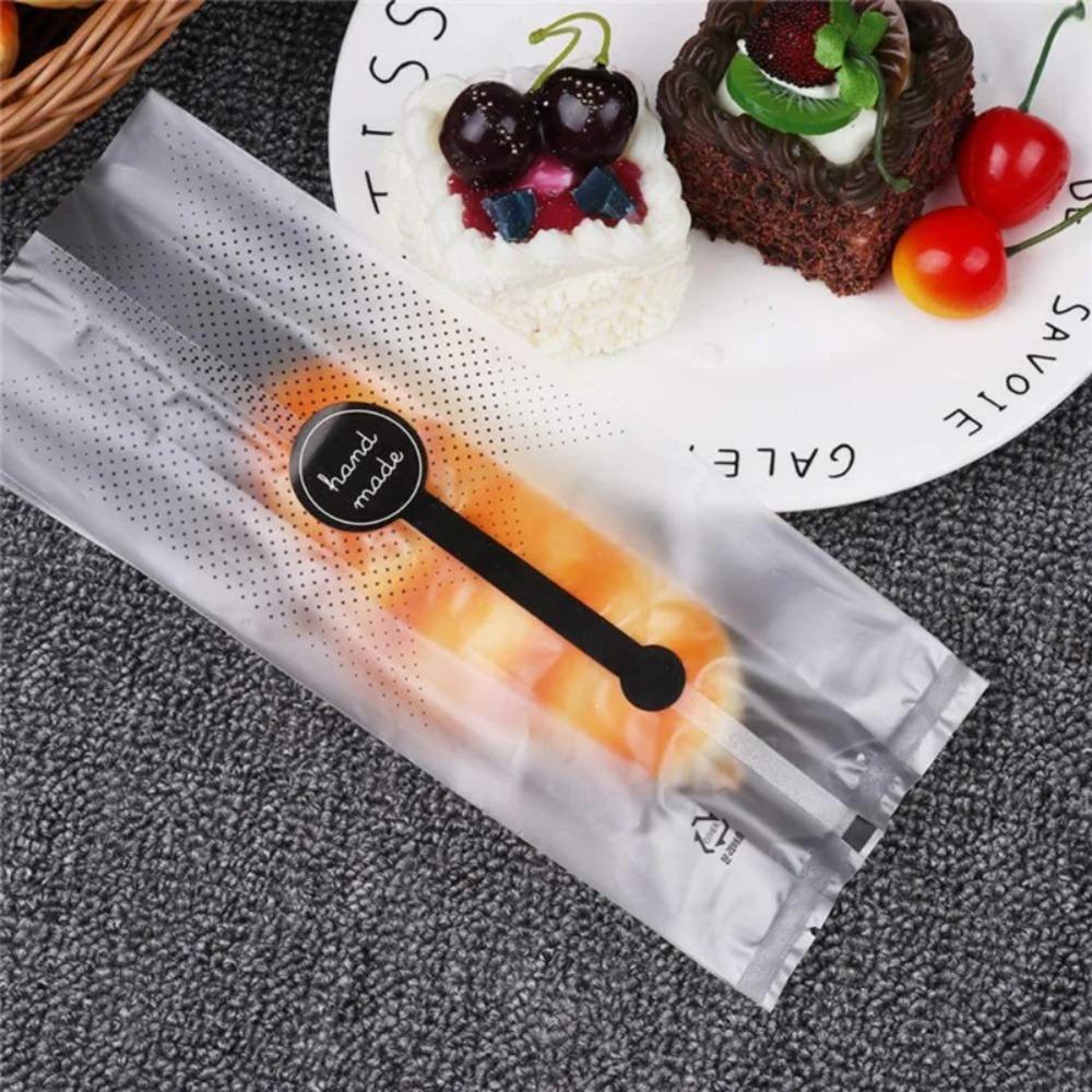 50pcs Transparent Black Dot Candy Bags Plastic Bread Wrapping Bags Cellophane Bags  Chocolate