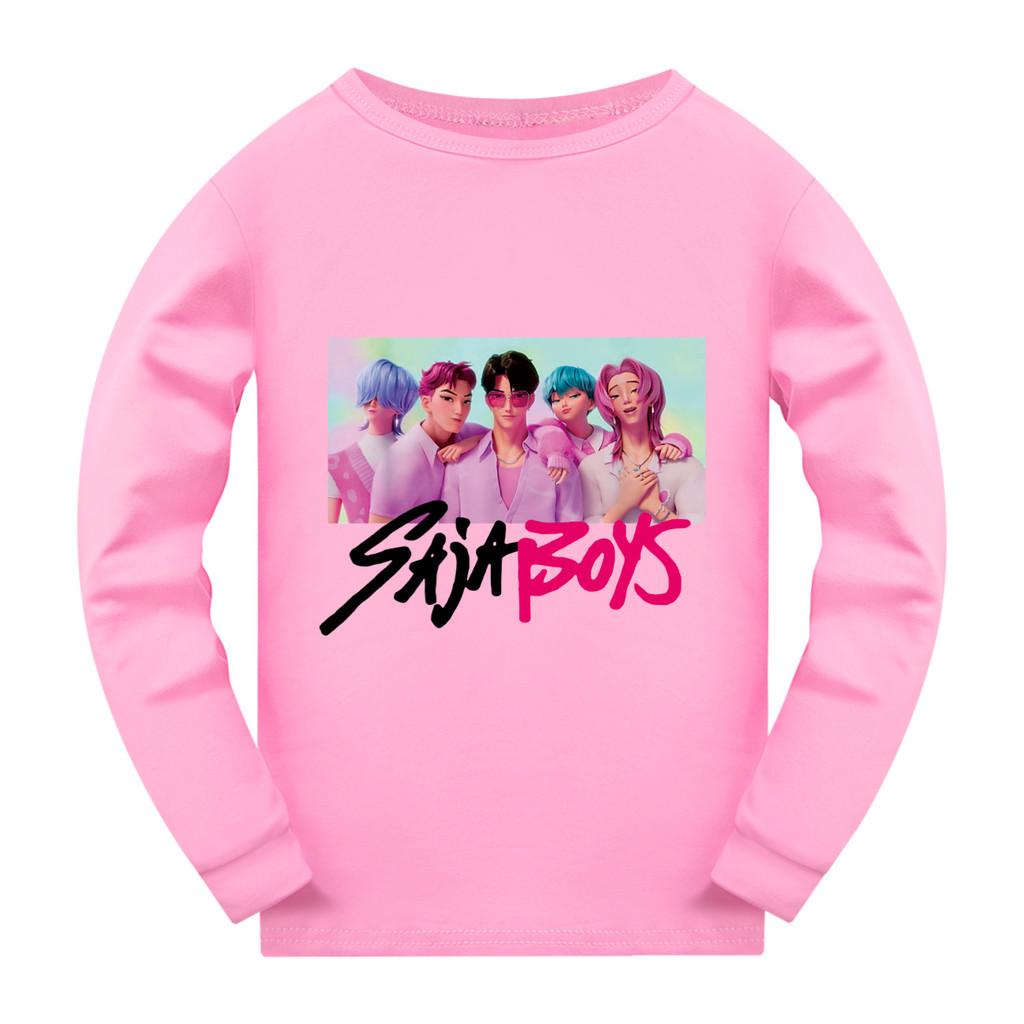 5028 Kids Girls Sajaboys Rumi Zoey Mira Super Star Print Long Sleeves T-Shirt