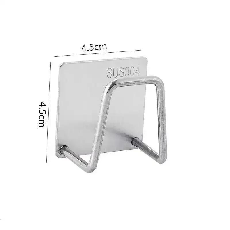 Kitchen Stainless Steel Sink Sponges Holder Self Adhesive Drain Drying Rack Kitchens Wall Hooks Accessories Storage Organizer
