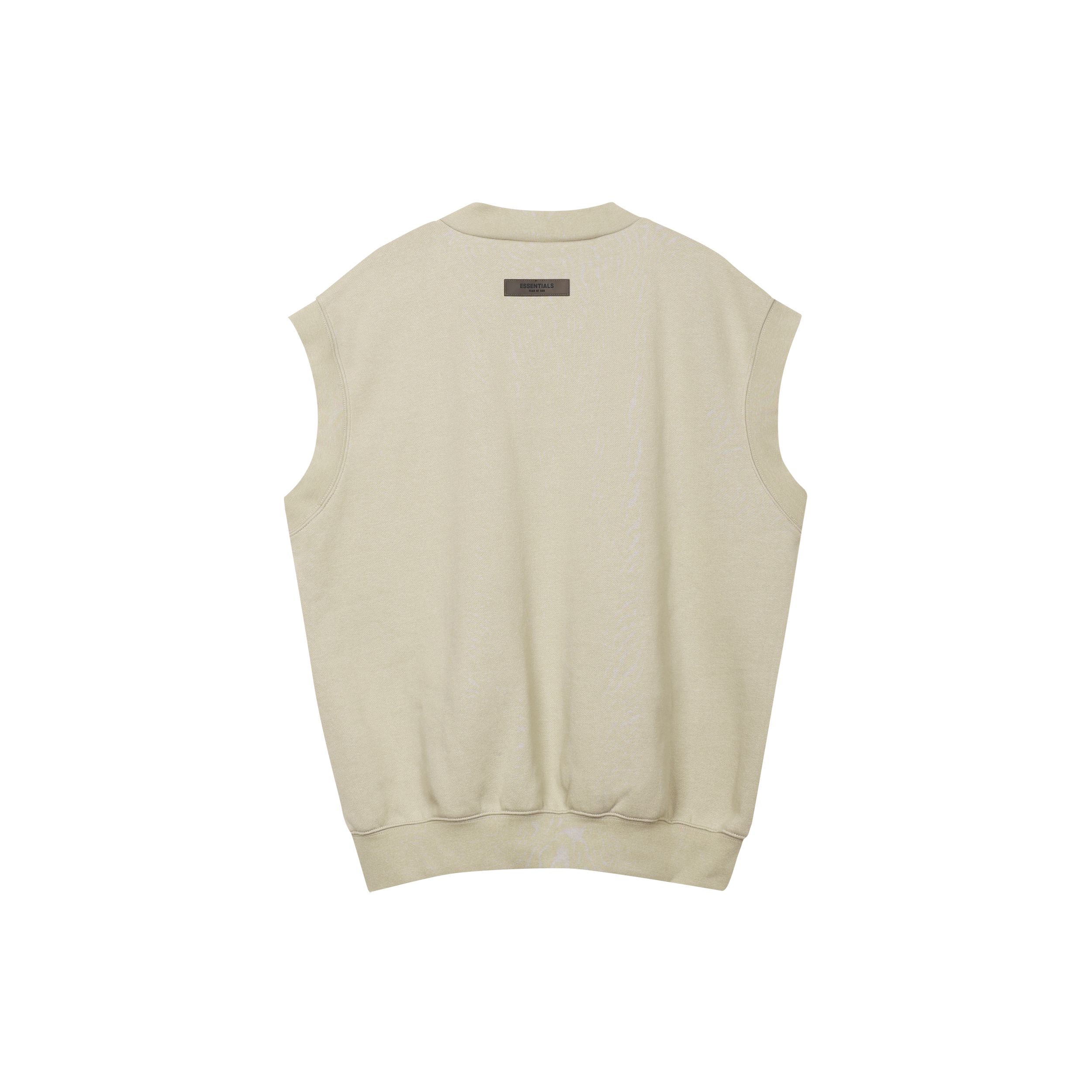 Fear of God Essentials Осень-Зима 2022 Жилет в рубчик с V-образным вырезом и флисовым — фото 2