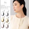 LOKUMI Earrings Made In Japan 18k Gold K18 Post K18 Compatible with Metal Allergies Oval Petit Stud Smaller Small Size Ladies Simple Popularity